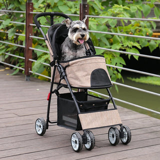 Pet Dog Carrier Stroller Cat Cart Outdoor Breathable Lightweight Foldable 3 Colors Pet Dog Carriers Stroller переноска для собак