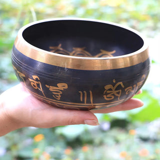 Nepal Handmade Brass Tibet Buddha Sound Bowl Yoga Meditation Chanting Bowl Chime Music Therapy Tibetan Buddha Singing Bowl