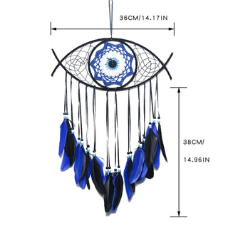 Evil Eye Dream Catcher Wind Chimes Handmade Wall Hanging Pendant Ornament Crafts Hanging Bedroom Home Decoration atrapasueños