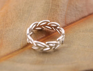 925 Sterling Silver Leaves Open Rings For Women Hypoallergenic Fashion Girl Sterling-silver-jewelry