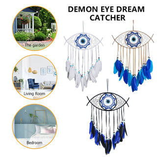 Evil Eye Dream Catcher Wind Chimes Handmade Wall Hanging Pendant Ornament Crafts Hanging Bedroom Home Decoration atrapasueños