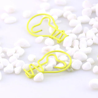 20pcs/lot bulb Shape Paper Clips Creative Interesting Bookmark Clip Memo Clip Shaped Paper Clips for Office School Home H0145