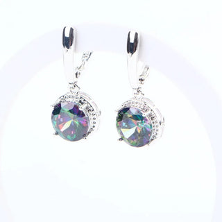 Magic Rainbow Stones 925 Sterling Silver Jewelry Sets Zirconia Earrings Rings For Women Bracelets Pendant Necklace Set Gift Box