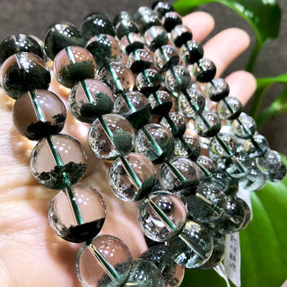 Natural High Quality Green Ghost Beads Women Bracelet Blonde Crystal Trendy Reiki Healing Jewelry Girl Emo Gift Wholesale