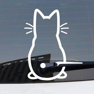 Car Stickers Rear Windshield Wiper Cat Decal Sticker Personality Auto Exterior Styling Decor Vinyl Decal Car Accessories 20x32cm