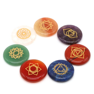 7 Chakras Set Natural  Stone Amethyst Aventurine Clear Quartz Healing Crystal Rune Spirit Reiki Energy Gemstone Yoga Aura Gifts