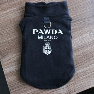 Pawda Polar Fleece Icon  Autumn Spring & Tow Buckle Small Medium Dog Clothes Chihuahua Teddy Yorkshire Warm Singlet Streetwear