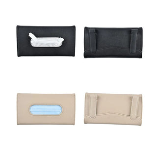 Vegan Leather Tissue Holder for Car Sun Visor