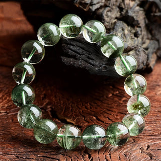 Natural High Quality Green Ghost Beads Women Bracelet Blonde Crystal Trendy Reiki Healing Jewelry Girl Emo Gift Wholesale