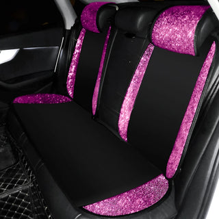 Bling Car Seat Covers Set Universal Fit Universal Car Seat Cover Pink Bling Auto Interior Seat Cushion Accessories Women