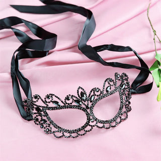 New Luxury Ultra Flash Black Water Drill Mask Ladies Halloween Masquerade Bling Crystal Half Face Mask Face Jewelry Accessories