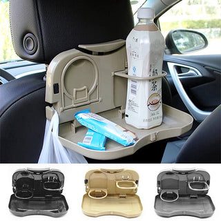 Car Cup Holder Folding Table Auto Seat Back Drink Food Cup Tray Car Storage Box Table Beverage Holder Car Interior Accessories