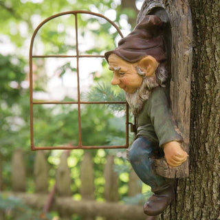 DIY Resin Climbing Dwarfs Funny Resin Statue Resin Craft Figurine Ornament Outdoor Garden Hanging Decoration