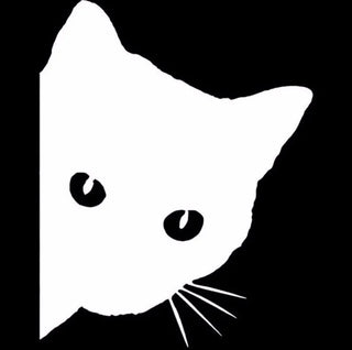 Car Black/White Cat Peeking Sticker Funny Vinyl Decal Car Styling Decoration Accessories 18x15cm Auto Exterior Decor for car