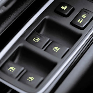 Car Window Button Luminous Sticker Lifter Switch Night Fluorescent Decals Car Interior Stickers Auto Accessories