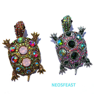 Fashion Jewelry Multi Color Turtle Brooch for Party Gifts Accessories Elegant Breast Pin Crystal Brooches Ladies Coats Garments