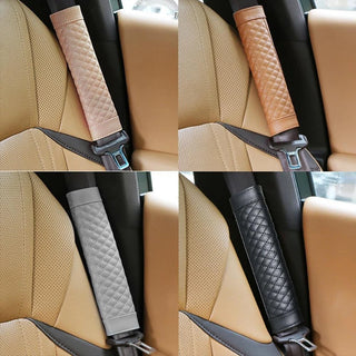 2Pcs PU Leather Car Seat Belts Cover Universal Auto Interior Decor Shoulder Protection Safety Seatbelt Car Seat Belt Accessories