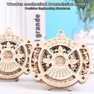 Wooden Perpetual Calendar Puzzle Toys DIY 3D Puzzle-model Building Kits Circular Hand-carved Offices Homes Decor GDeals