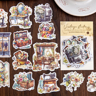 Mr.paper Vintage Furniture Shaped Stickers -  DIY Scrapbooking Material for Journaling