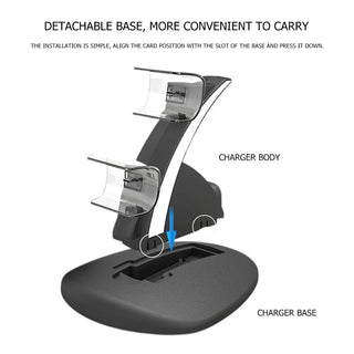 Wireless Controller Gamepad Dual Charger Cradle For PS5 Dual Type-C Contact Charging Stand Station Cradle for Sony Playstation 5