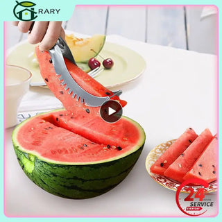 Summer Watermelon Digger Stainless Steel Multifunctional Watermelon Cutter Tool Non-slip Watermelon Slicer Kitchen Accessories