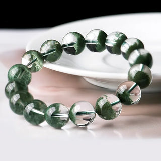 Natural High Quality Green Ghost Beads Women Bracelet Blonde Crystal Trendy Reiki Healing Jewelry Girl Emo Gift Wholesale