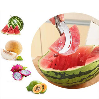 Summer Watermelon Digger Stainless Steel Multifunctional Watermelon Cutter Tool Non-slip Watermelon Slicer Kitchen Accessories