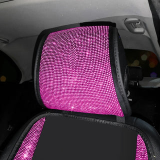 Bling Car Seat Covers Set Universal Fit Universal Car Seat Cover Pink Bling Auto Interior Seat Cushion Accessories Women