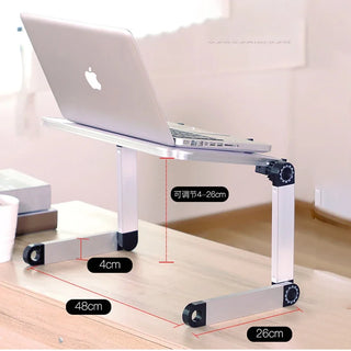 Adjustable Folding Laptop Desk Portable for Bed Table Notebook Cooler Fan Stand Multifunctional Computer Table Lap Office Desk